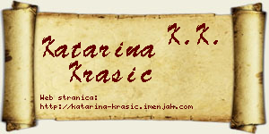 Katarina Krasić vizit kartica